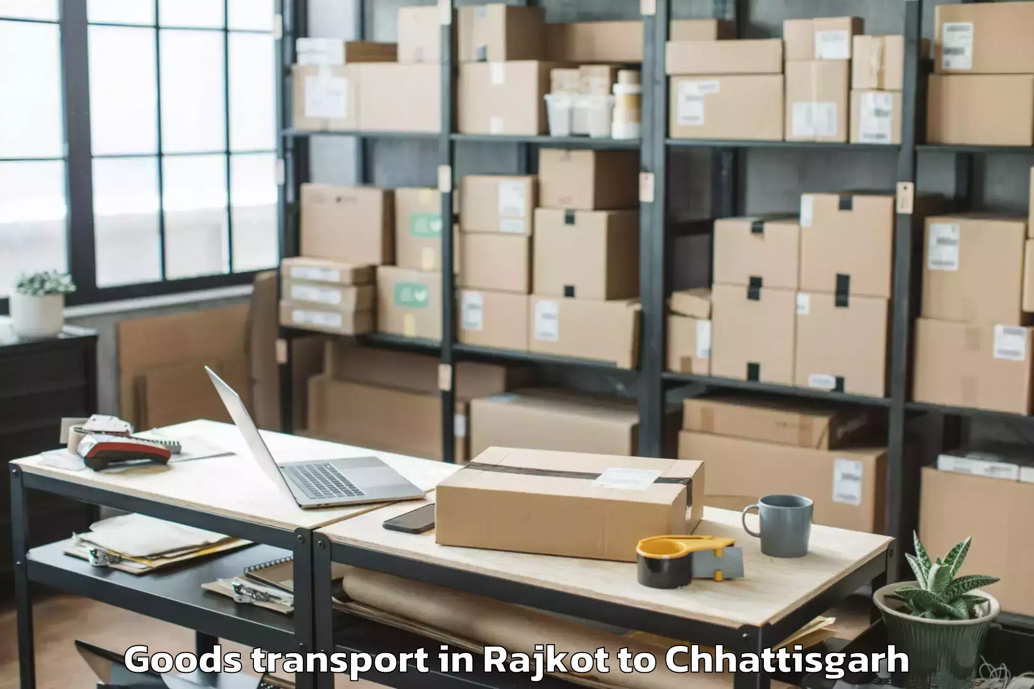 Hassle-Free Rajkot to Jashpurnagar Goods Transport